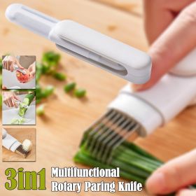 3 In 1 Multifunctional Rotary Paring Knife 360 Rotating Stainless Steel Peeler And Grater Kitchen Gadgets Multifunctional Paring Knife Stainless