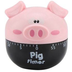 Cute Cartoon Pig Kitchen Timer Mechanical Timers Counters for Cooking Timing Tool (Option: as picture)