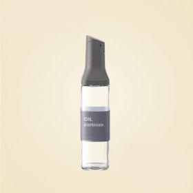 1pc 500ml/16.9oz Oil And Vinegar Bottle; Automatic Opening And Closing Oil Pot; Anti-leakage Anti-hanging Oil Household Kitchen Soy Sauce Vinegar Oil (Color: dark gray)