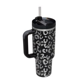 40oz Adventure Quencher Tumbler Thermos Vacuum Cups With Handle Stainless Steel Travel Water Cup Stay Ice Cold Car Coffee Mug (Capacity: 1000-1500ml, Color: 19)