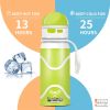 Tennis Pattern Straw Lid Water Bottle; Flip & Sip Double Stainless Steel Thermal Insulation; Sports Bottle; Outdoor Mug
